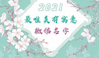 2021微信顺利吉祥的名字
